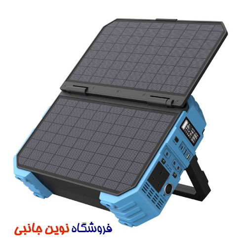 پاورژنراتور 600 وات قابل حمل پاورلوژی با ظرفیت 192000mAh دارای پنل خورشیدی 30W مدل PPBCHA30 ا Powerology PPBCHA30 600W Portable Power Generator Integrated Solar Panel (تک / عمده )