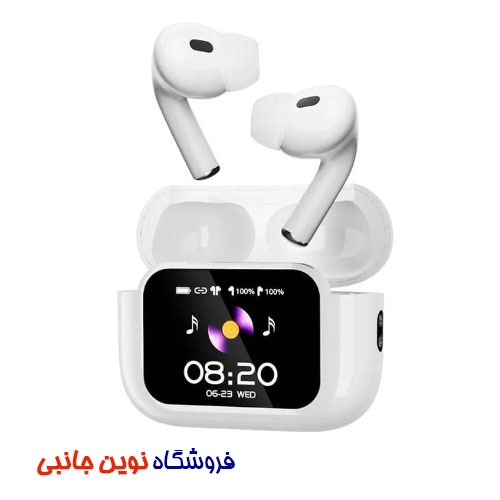 ایرپاد هندزفری نمایشگر لمسی ویسمی مدل WT-9 ا WISME WT-9 Smart Airpods smart noise cancellation (تک / عمده )