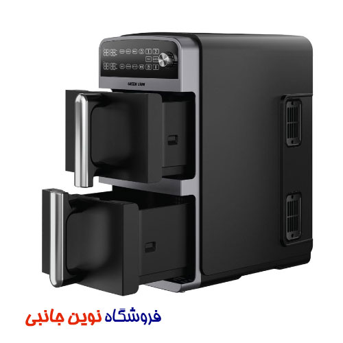 سرخکن و هوا پز بدون روغن دو طبقه گرین لاین مدل 10L GNDKARF10LBK ا Green Lion 10L Double Decker Air Fryer (تک / عمده )