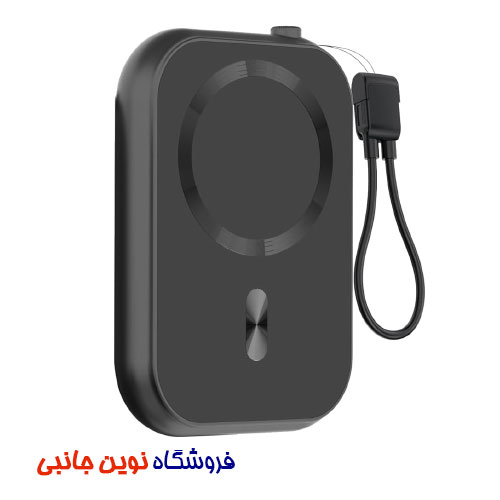 پاوربانک مگ سیف وایرلس شارژ گرین لاین مدل GL-PX25 ظرفیت 10000 میلی آمپر ا Green Lion GN3N1MGPB10BK 3-in-1 MagSafe 10000mAh Power Bank (تک/عمده)