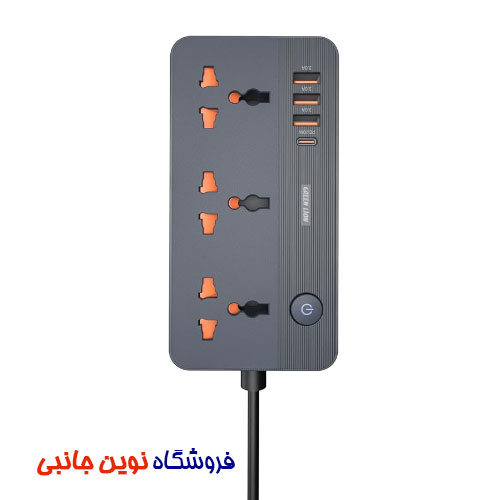 سیار و چند راهی برق همراه با آداپتور گرین لاین مدل GS200 ا Green Lion GS-200 Power Socket 2500W (تک/عمده)
