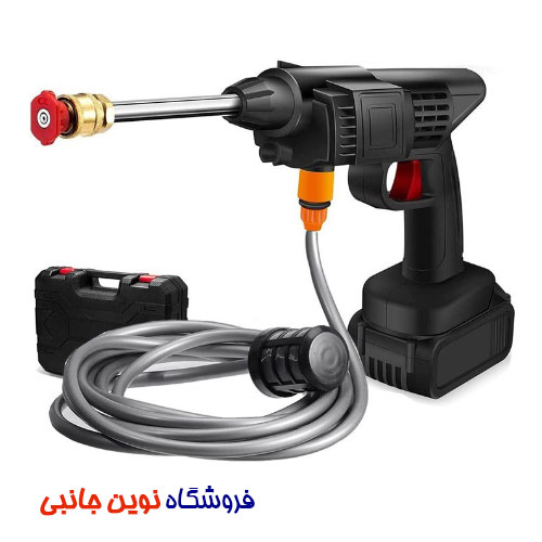کارواش و سم پاشی شارژی 2 باطری 48 وات CELANING GUN ا Cordless Pressure Wash Gun (تک/عمده)