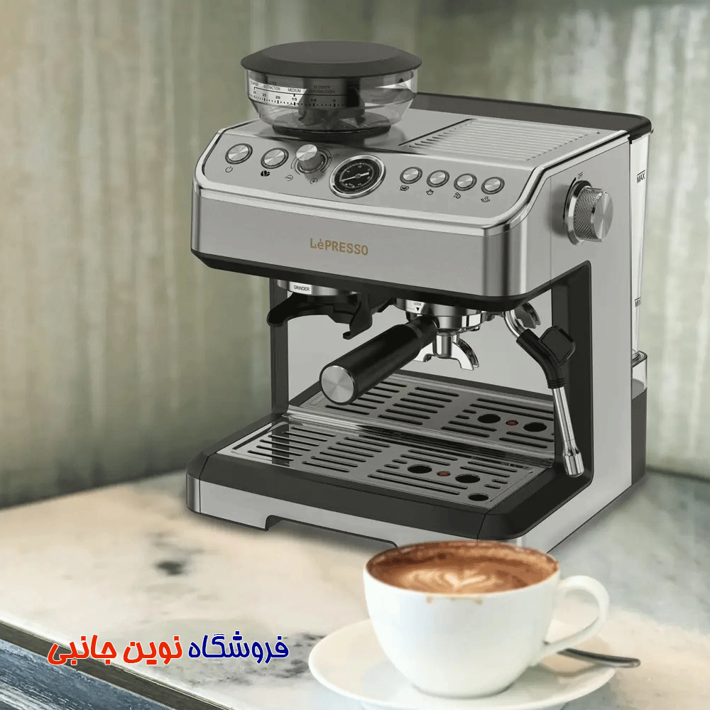 قهوه ساز لیپرسو شارژی قابل حمل مدل LP038 ا Lepresso LPCFFM0038 Espresso Machine Conical Grinder & Steamer (تک/عمده)