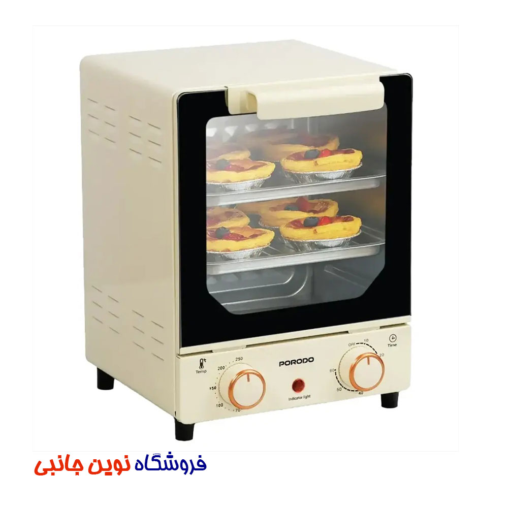 سرخ کن هواپز پرودو مدل PDMOKB15FWH ا Porodo Lifestyle Vertical Design Temp Glass Mini Oven (فقط عمده)